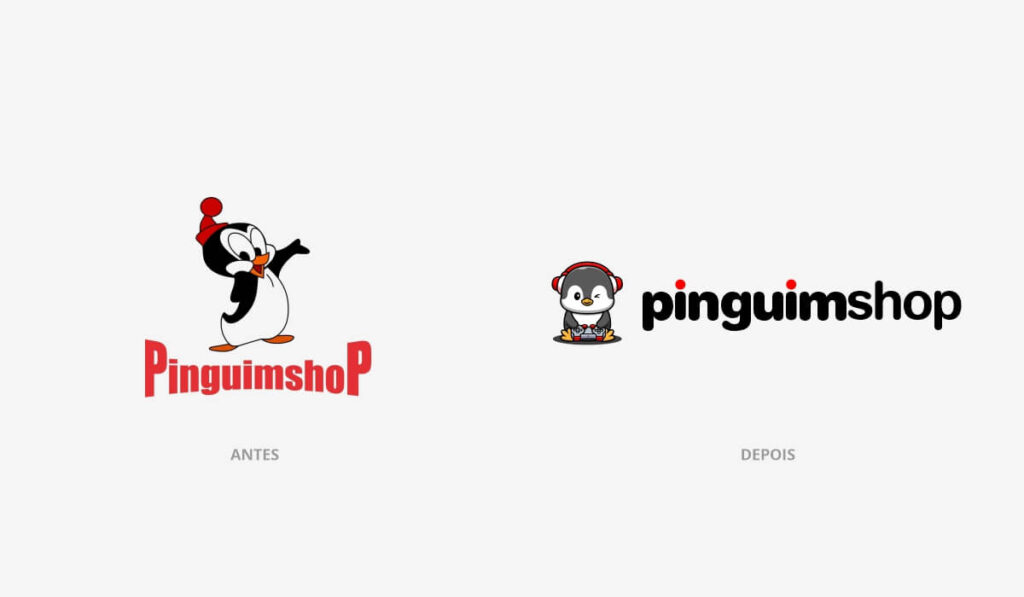 Revitalização de logotipo para loja de game, Pinguim Shop